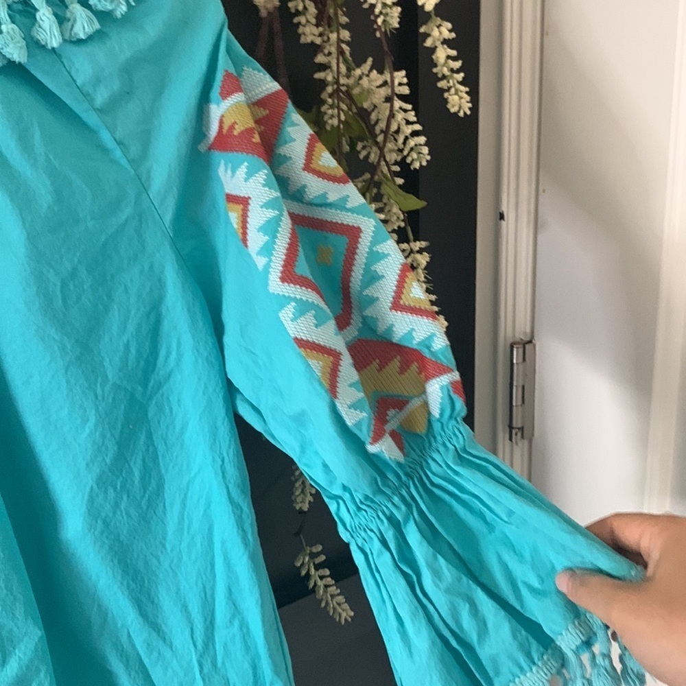 Velzera off shoulder Pom Pom Tunic Dress . Size S - Picture 6 of 10